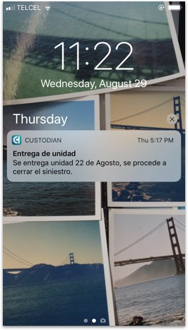 Notification screen